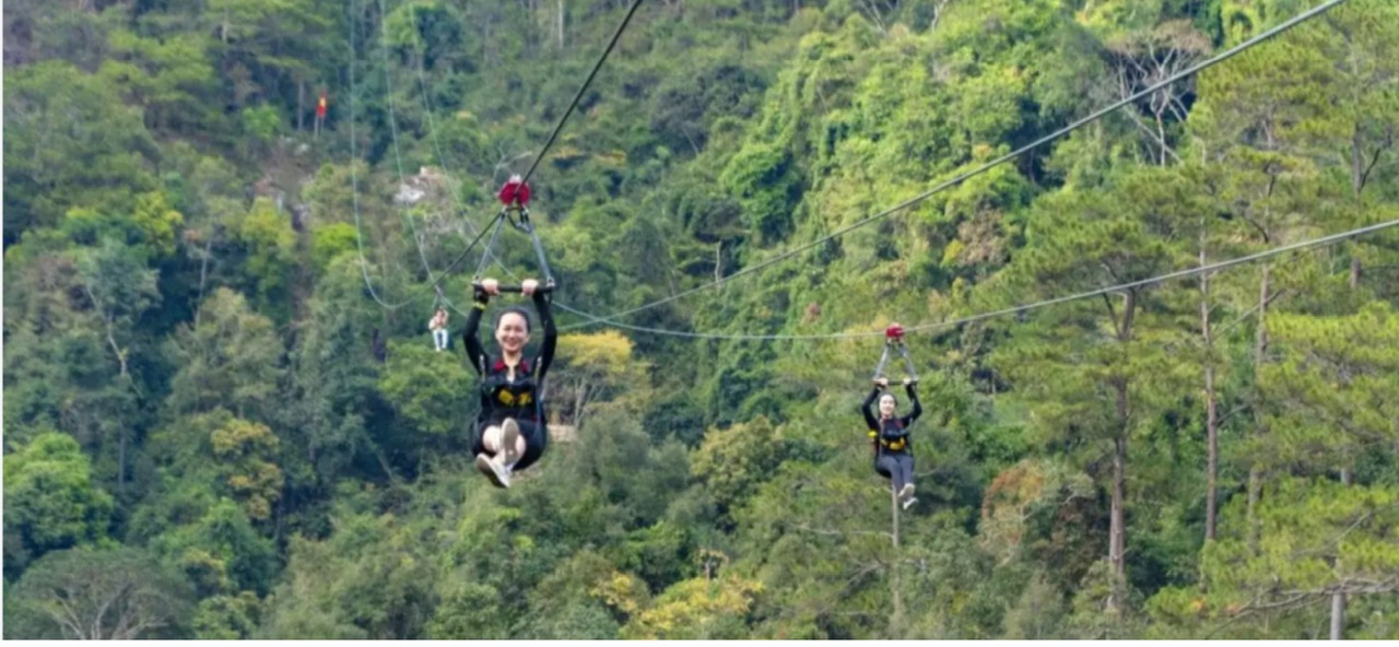 Adventure at Datanla Waterfall: Zipline & Alpine Coaster Thrills with Dalat Easyrider” 🚵🌿💦